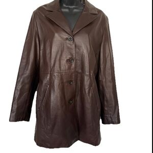Classic Women's Dark Brown Leather Jacket